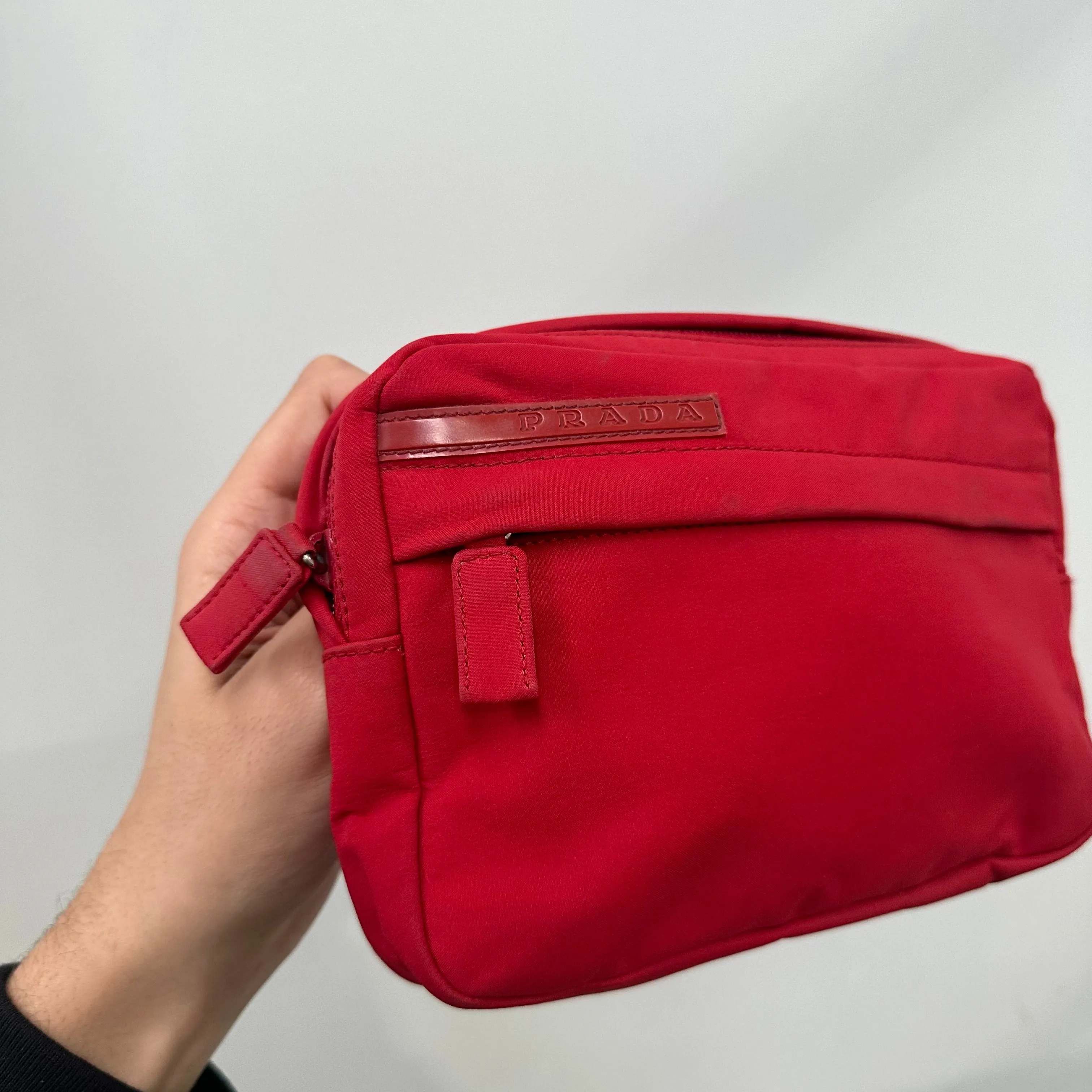 Prada Sports Red Nylon Waist Bag