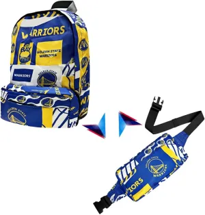 Pro Specialties Group Golden State Warriors Transformable 2-in-1 Mini Backpack: Convertible, Stylish, water-resistant travel belt bag.