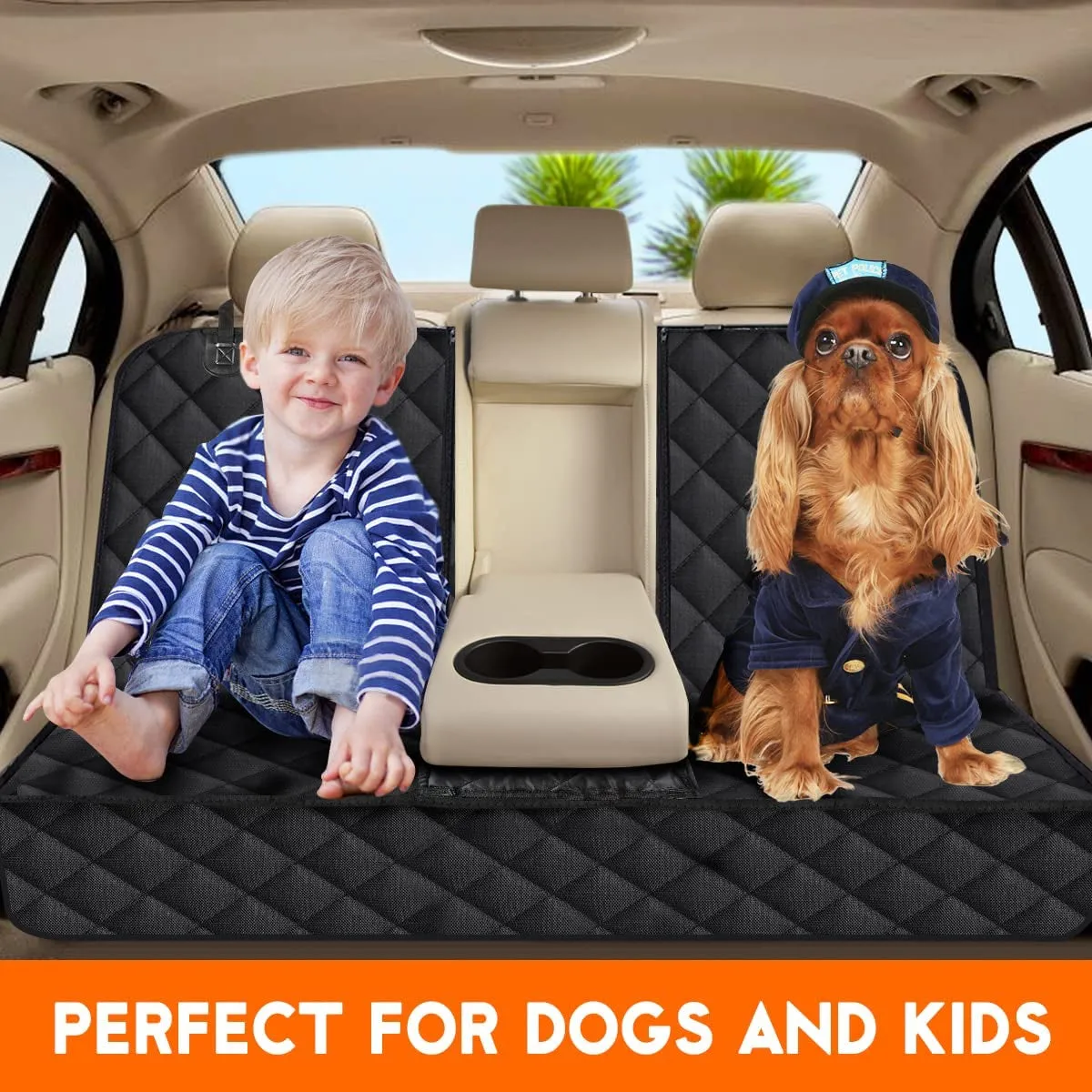 Proactive Waterproof Reat Seat for Non-Slip Pet Most Middle Cover, Seat Car Seat Car Seat Power-efficient Seat Protector - Bench Trucks Back Car Dog Suvs Cover Cars Black Armrest Cover Fits for Cover, Dogs