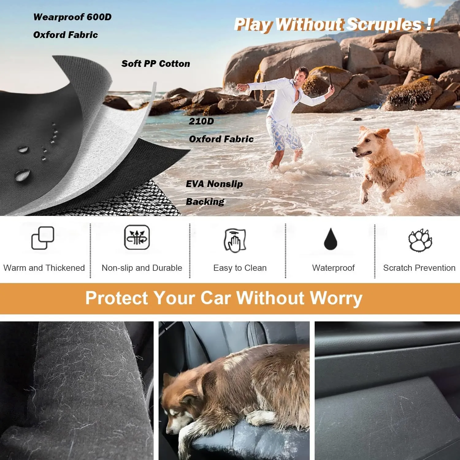 Professional service Cover, Dog Efficient communication Car Waterproof. Seat