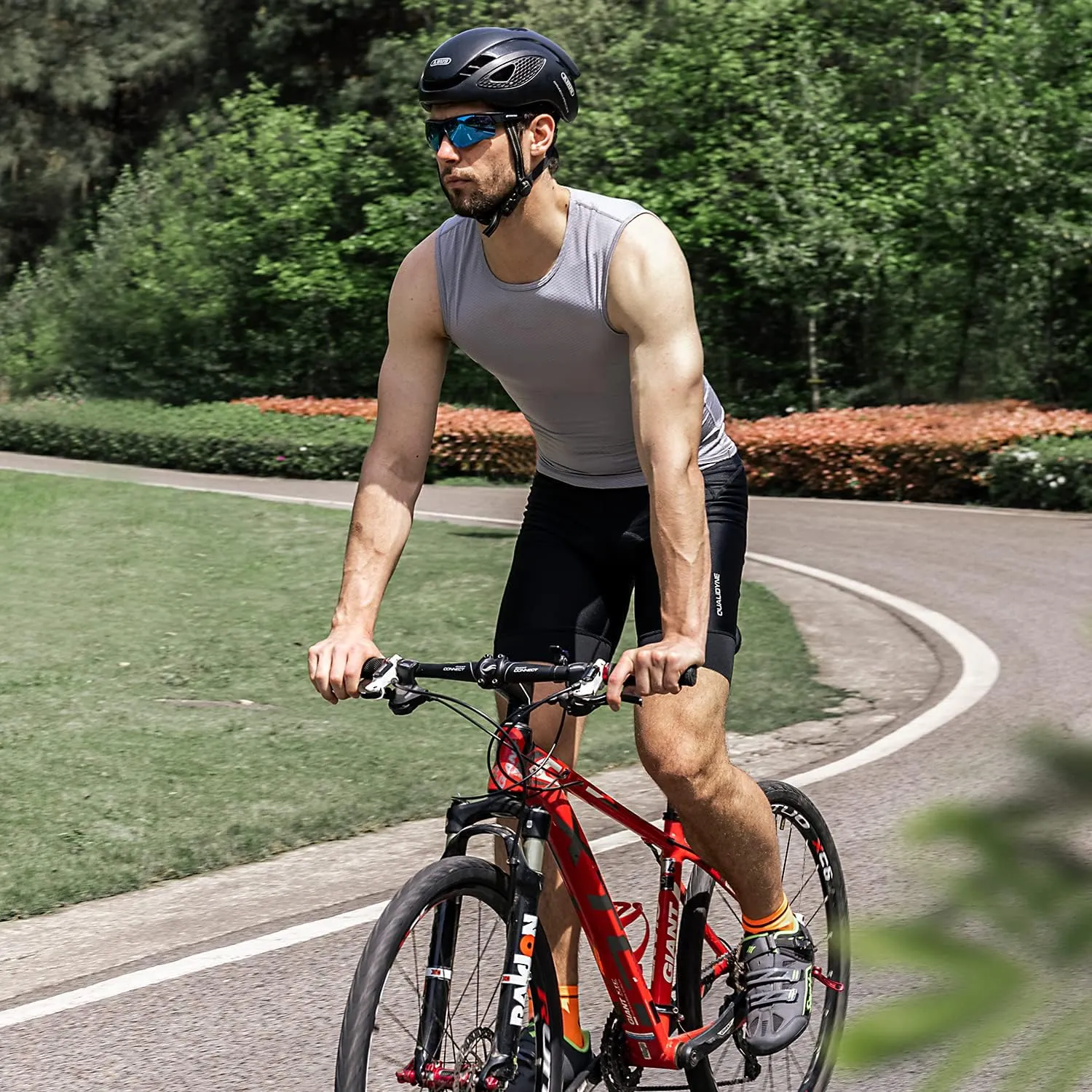Przewalski Men’s Sleeveless Cycling Undershirt Quick Dry Bike Base Layer Vests Breathable Bicycle Jerseys Biking Tank Tops