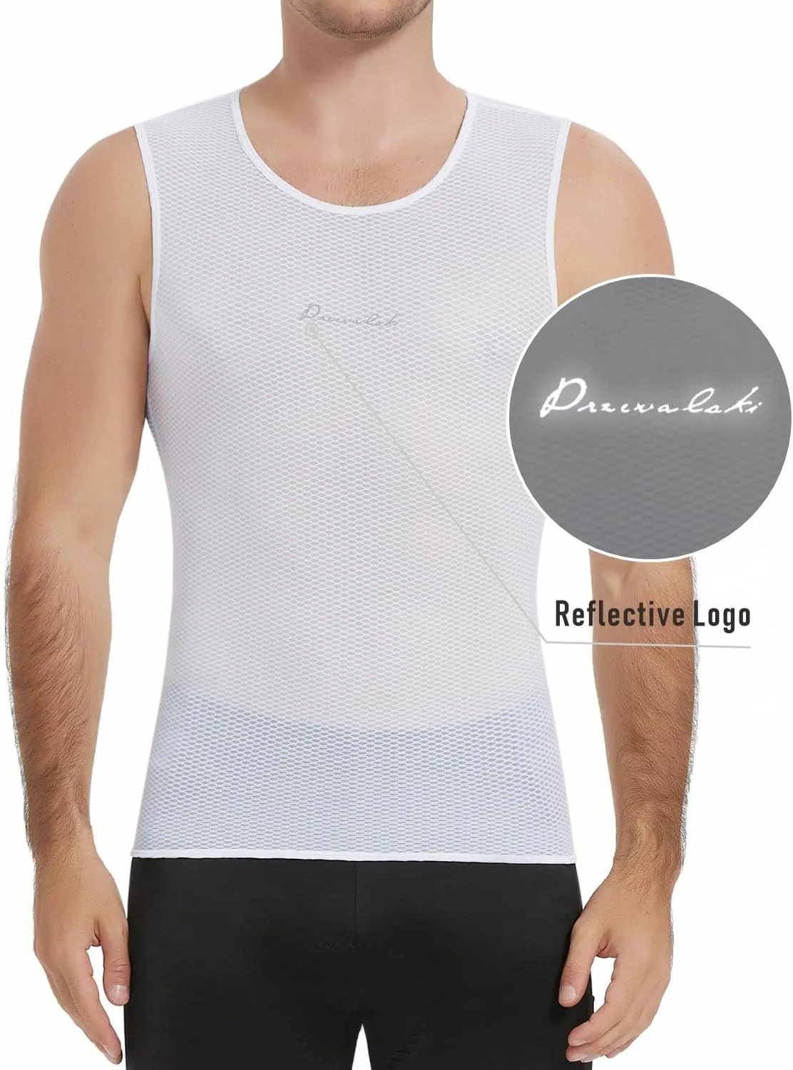 Przewalski Men’s Sleeveless Cycling Undershirt Quick Dry Bike Base Layer Vests Breathable Bicycle Jerseys Biking Tank Tops