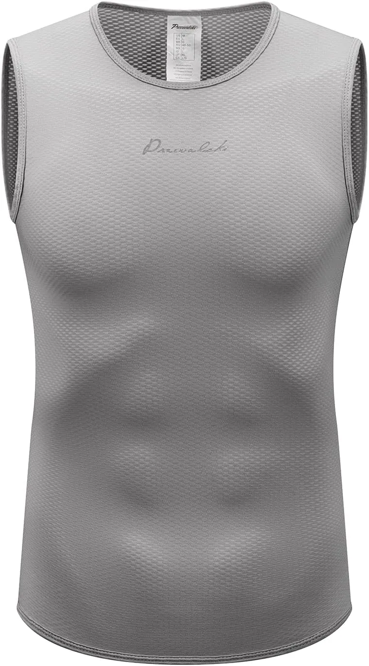 Przewalski Men’s Sleeveless Cycling Undershirt Quick Dry Bike Base Layer Vests Breathable Bicycle Jerseys Biking Tank Tops