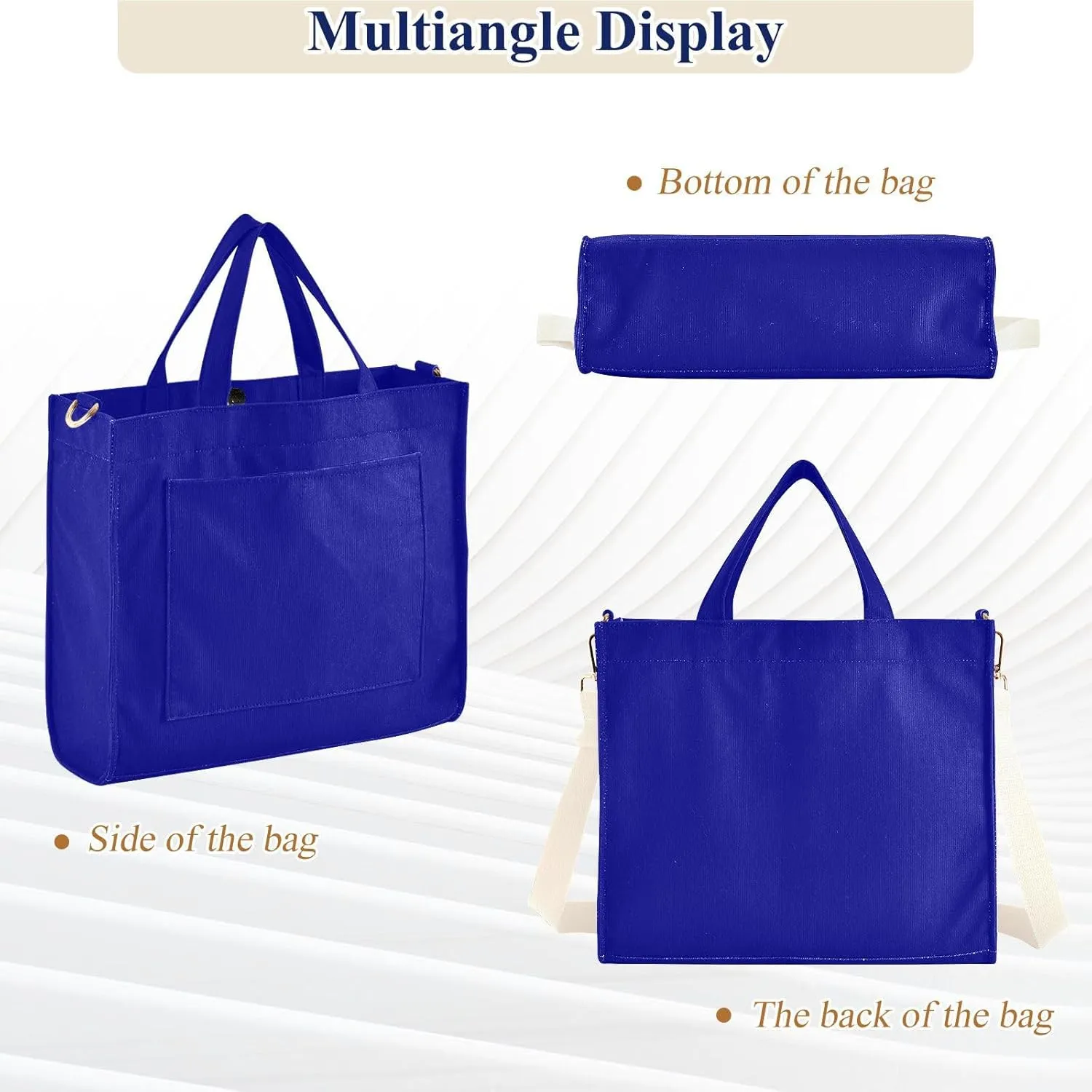 Purple Gradient Tote Purse Women, Corduroy Totes Bags for Women College Tote Bag Small Bag
