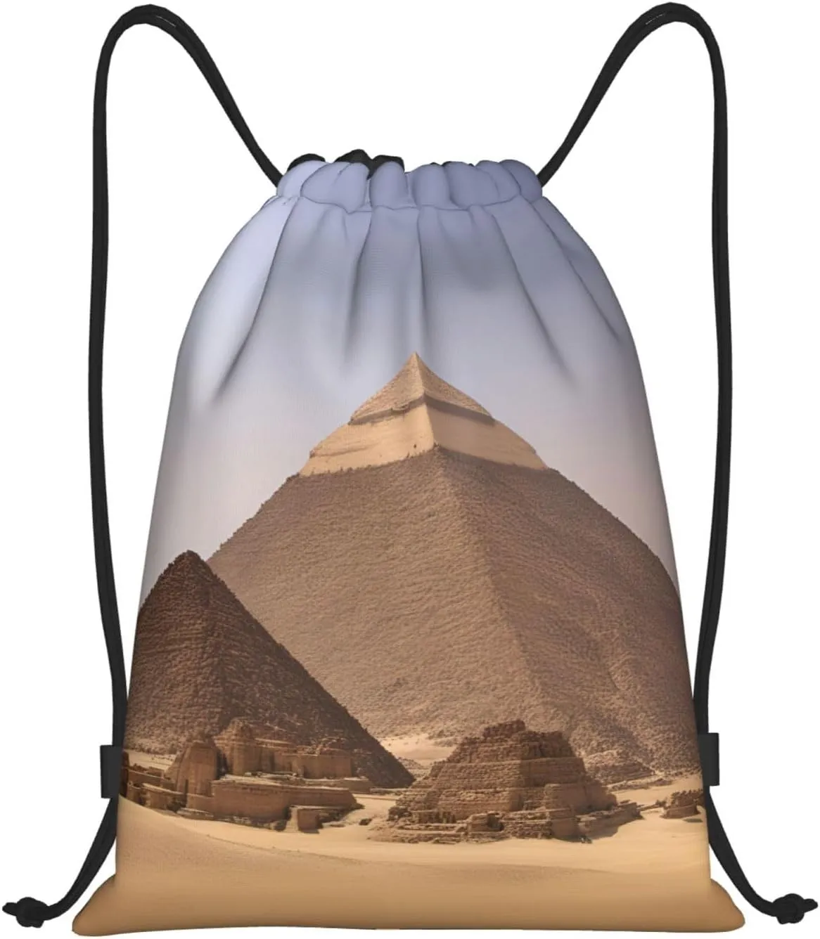 Pyramids of Egypt Print Drawstring Bags,Gym Sport Sack Drawstring Bag Suitable for sport Swimming Travel.
