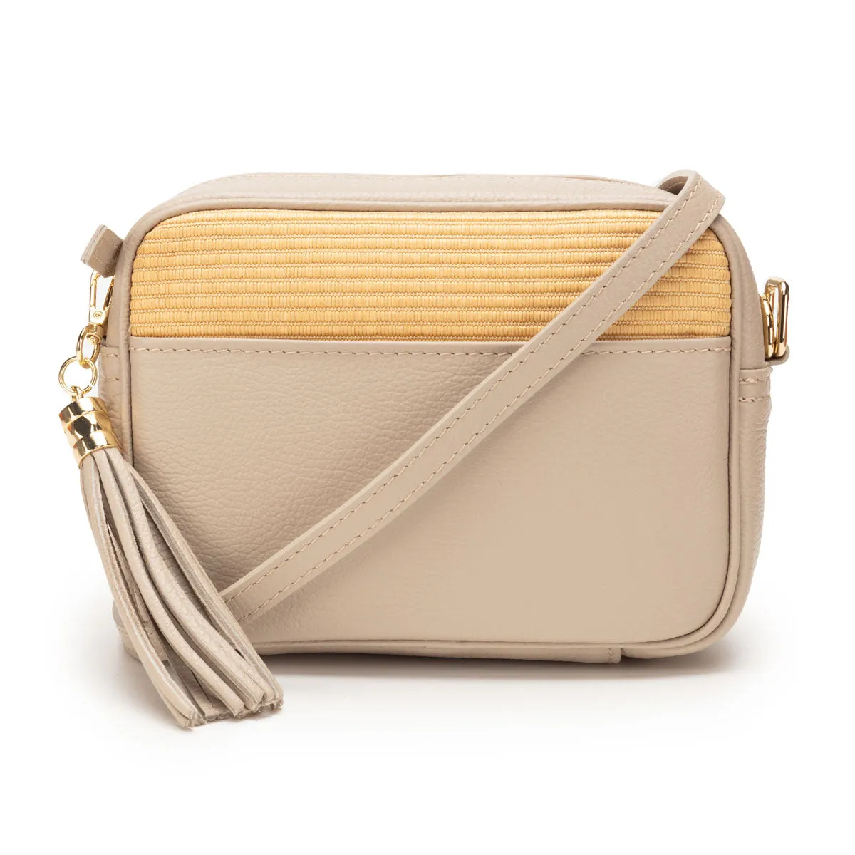 Raffia Crossbody - Biscuit