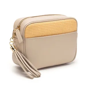 Raffia Crossbody - Biscuit