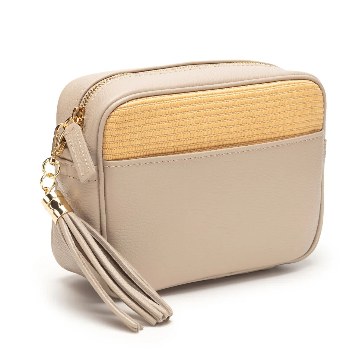 Raffia Crossbody - Biscuit