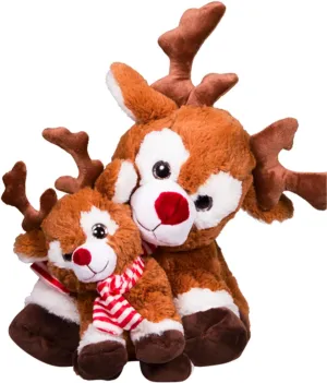 Randall The Reindeer 16 inch Adorable Soft Plush, Christmas Stuffed Animal Toy, Cozy Winter Decoration, Collectible Holiday Reindeer Gift for Toddlers and Kids