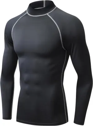 Rash Guard Shirts for Men UV Sun Protection UPF 50 Fitted Rashguard Swim Shirts Quick Dry Swimming Fishing Running