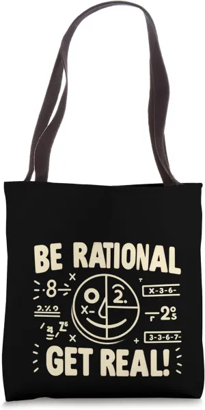 Rational Thinker Math Teacher Student Funny Pi Day Gift Tote Bag