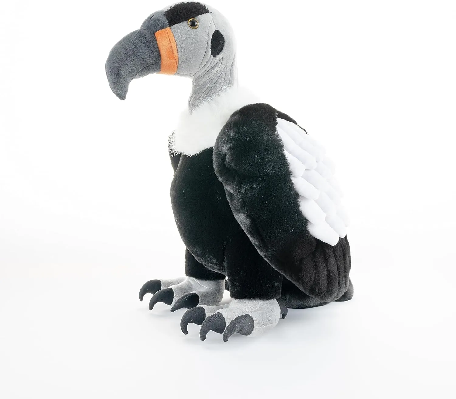 Realistic California Condor Plush - 17.5" Large Vulture Stuffed Animal, Soft & Huggable Wildlife Plush Toy for Kids & Adults