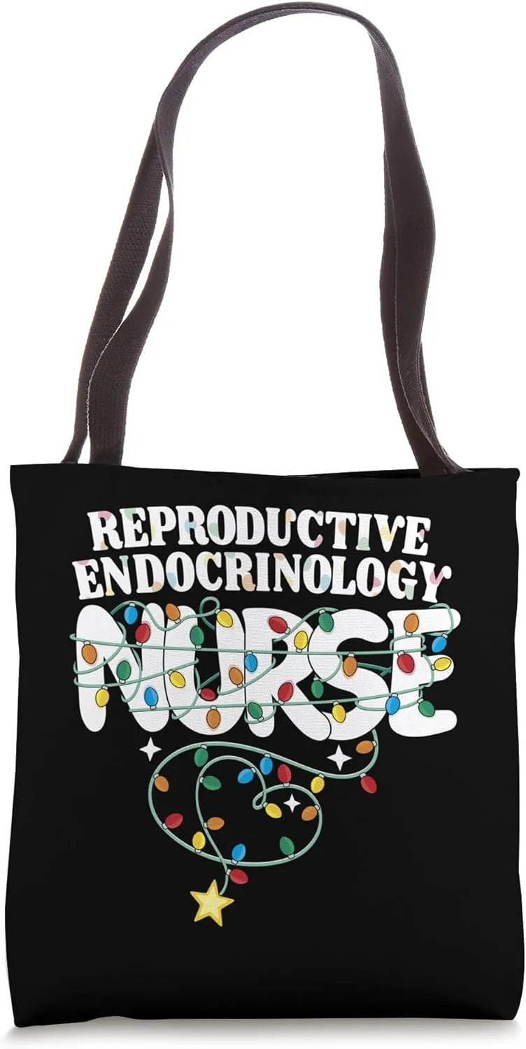 Reproductive Endocrinology Nurse Christmas Fertility Squad Tote Bag