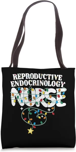 Reproductive Endocrinology Nurse Christmas Fertility Squad Tote Bag