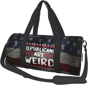 Republicans Are Weird Duffel Bag Gym Bag Travel Sports Tote Large Foldable Beach Swim Yoga1