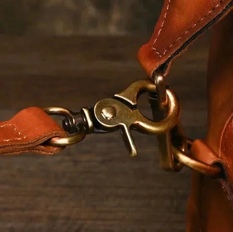 Retro Style Genuine Leather Handbag