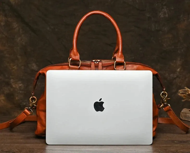 Retro Style Genuine Leather Handbag