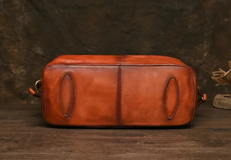Retro Style Genuine Leather Handbag