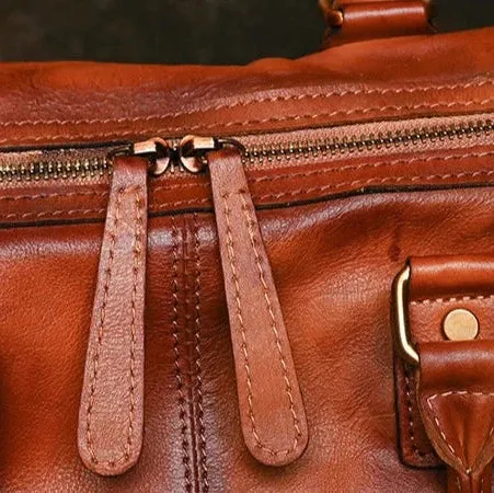 Retro Style Genuine Leather Handbag