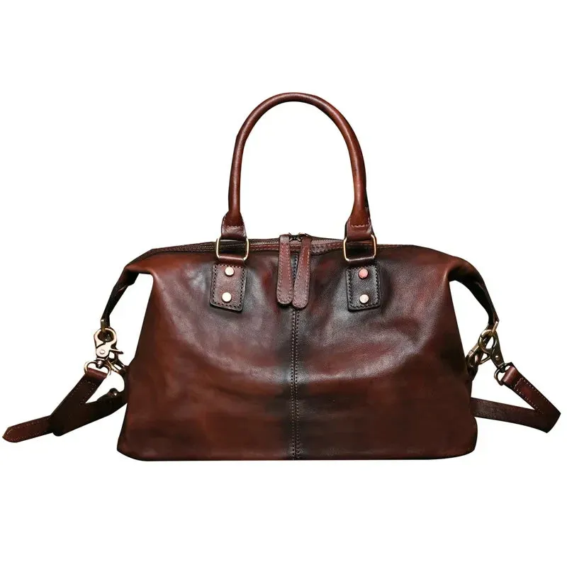 Retro Style Genuine Leather Handbag