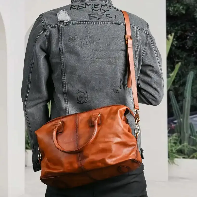 Retro Style Genuine Leather Handbag