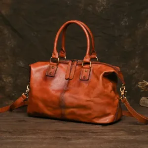 Retro Style Genuine Leather Handbag