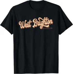 Retro Vintage 80s 70s West Brighton Retro New York T-Shirt