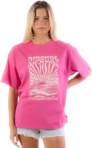 Rip Curl Women's Heritage Crew Neck Short Sleeve T-Shirt Tee
