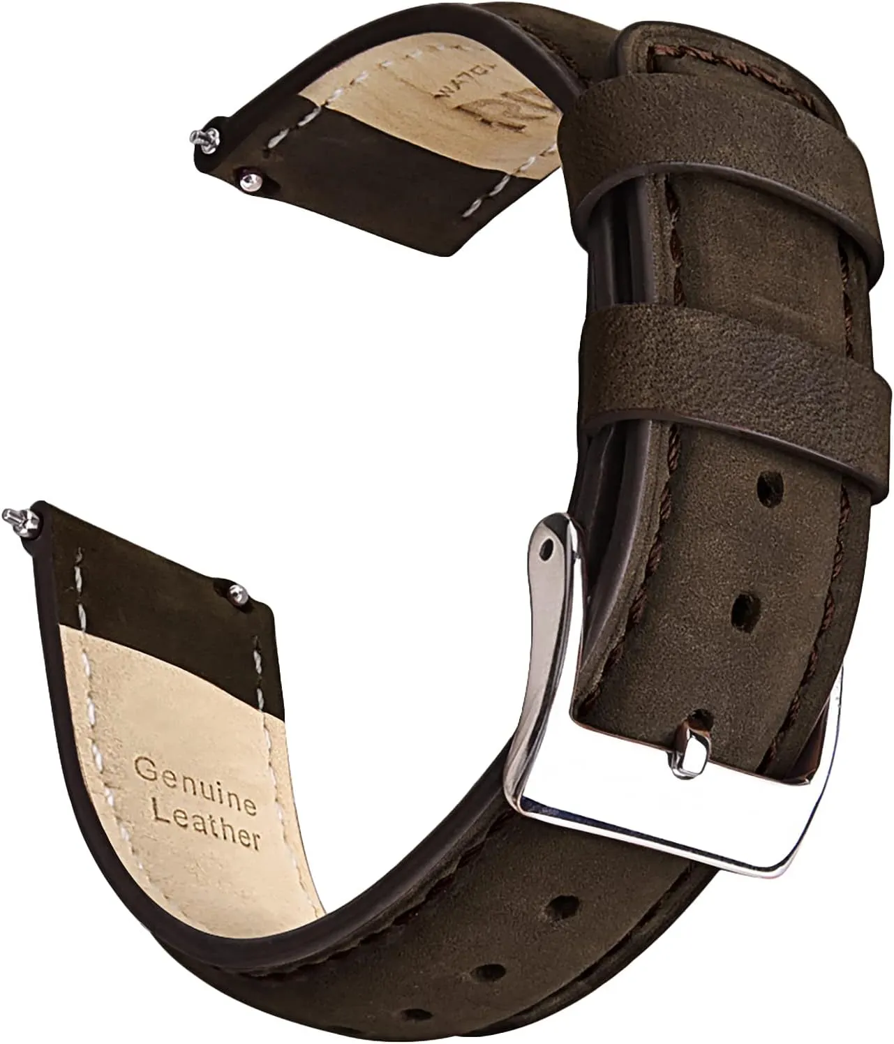 Ritche Christmas Gift Quick Release Leather Watch Bands Genuine Watch Straps for Men Women Top Grain Leather Watch Strap, White Elephant Gifts, Stocking Stuffers for Men, Father's Day gifts