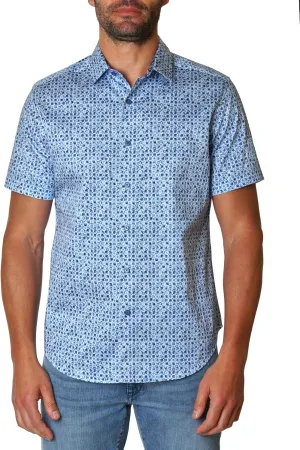 Robert Graham Men's Atkins Short Sleeve Woven Button Down Shirt