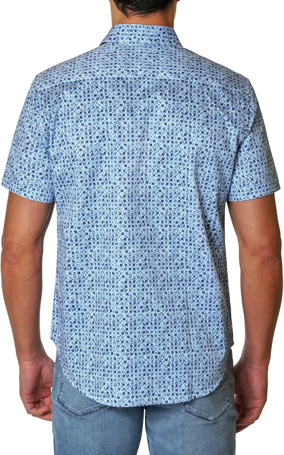 Robert Graham Men's Atkins Short Sleeve Woven Button Down Shirt