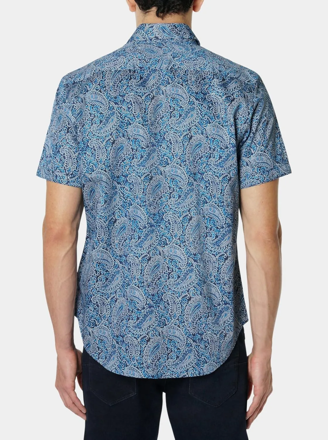 Robert Graham Men's FUSCO Short Sleeve Woven Button Down Shirt