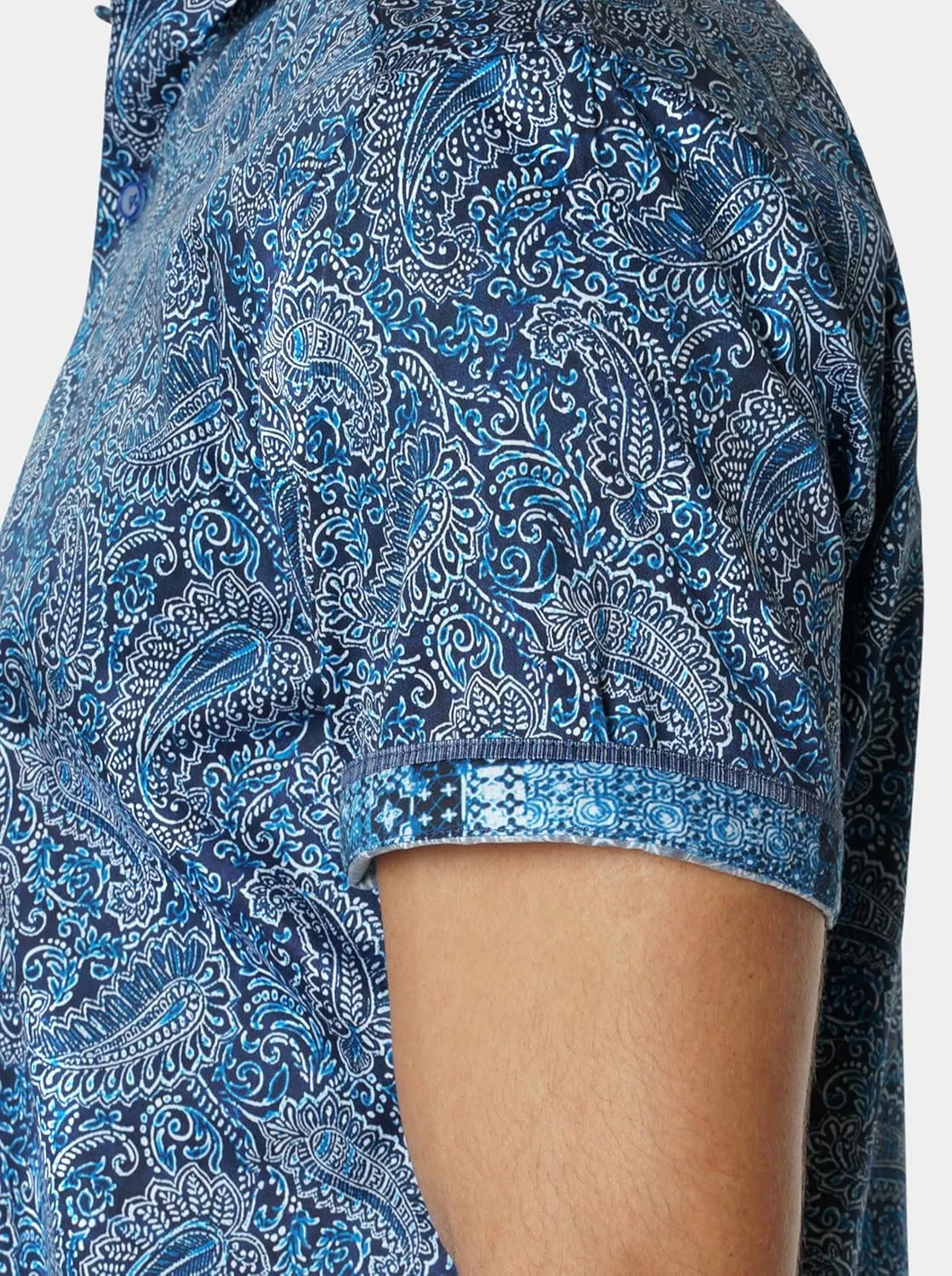 Robert Graham Men's FUSCO Short Sleeve Woven Button Down Shirt