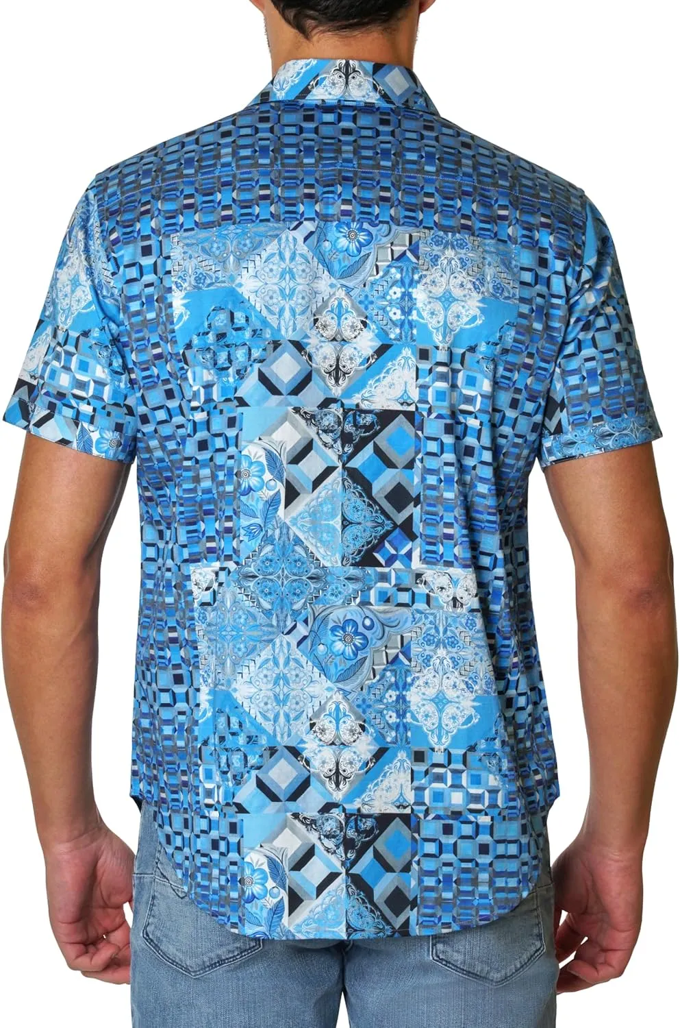 Robert Graham Men's Hayden Short Sleeve Woven Button Down Shirt