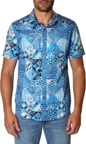 Robert Graham Men's Hayden Short Sleeve Woven Button Down Shirt