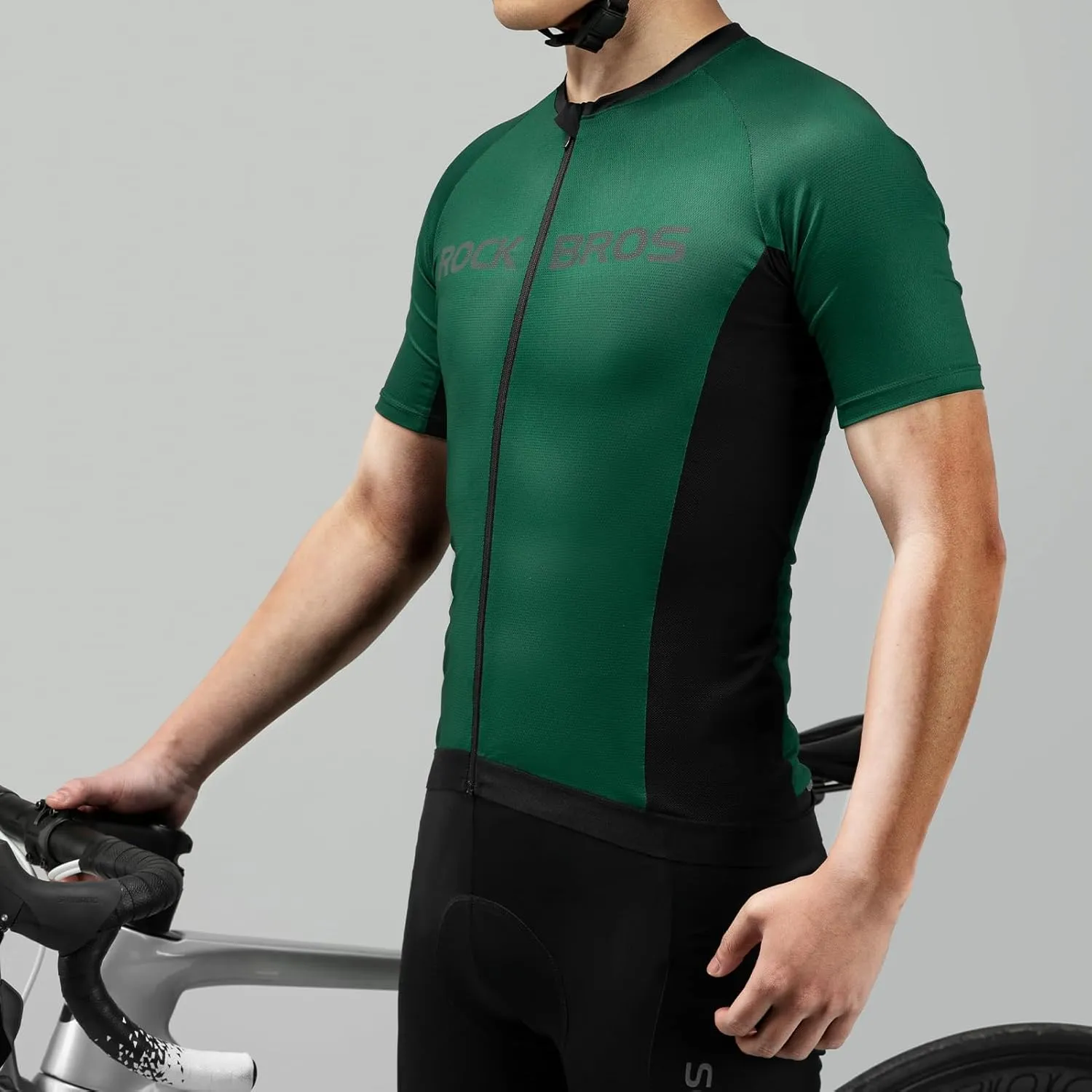ROCKBROS Mens Cycling Jersey Short Sleeve Ultra Breathable Bike Jersey Quick Dry Mountain Bike Jersey Top Cycling Clothing