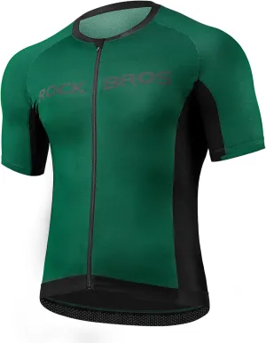ROCKBROS Mens Cycling Jersey Short Sleeve Ultra Breathable Bike Jersey Quick Dry Mountain Bike Jersey Top Cycling Clothing