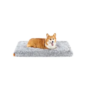 Rootz Plush Dog Bed - Pet Bed - Cozy Bed - Convoluted Foam - Lightweight - Ombre Gray - 95cm x 60cm x 8cm