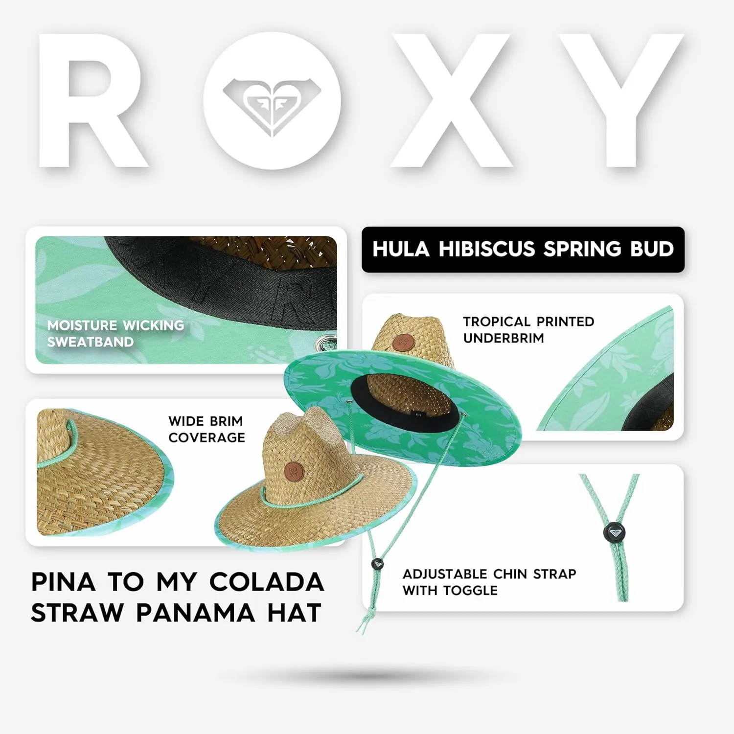 Roxy Women's Pina to My Colada Straw Panama Hat