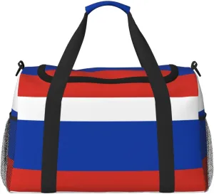 Russian flag print Personal Item Bag Carry on Bag Underseat Travel Duffel Bags Gym Carry On Sports Bags