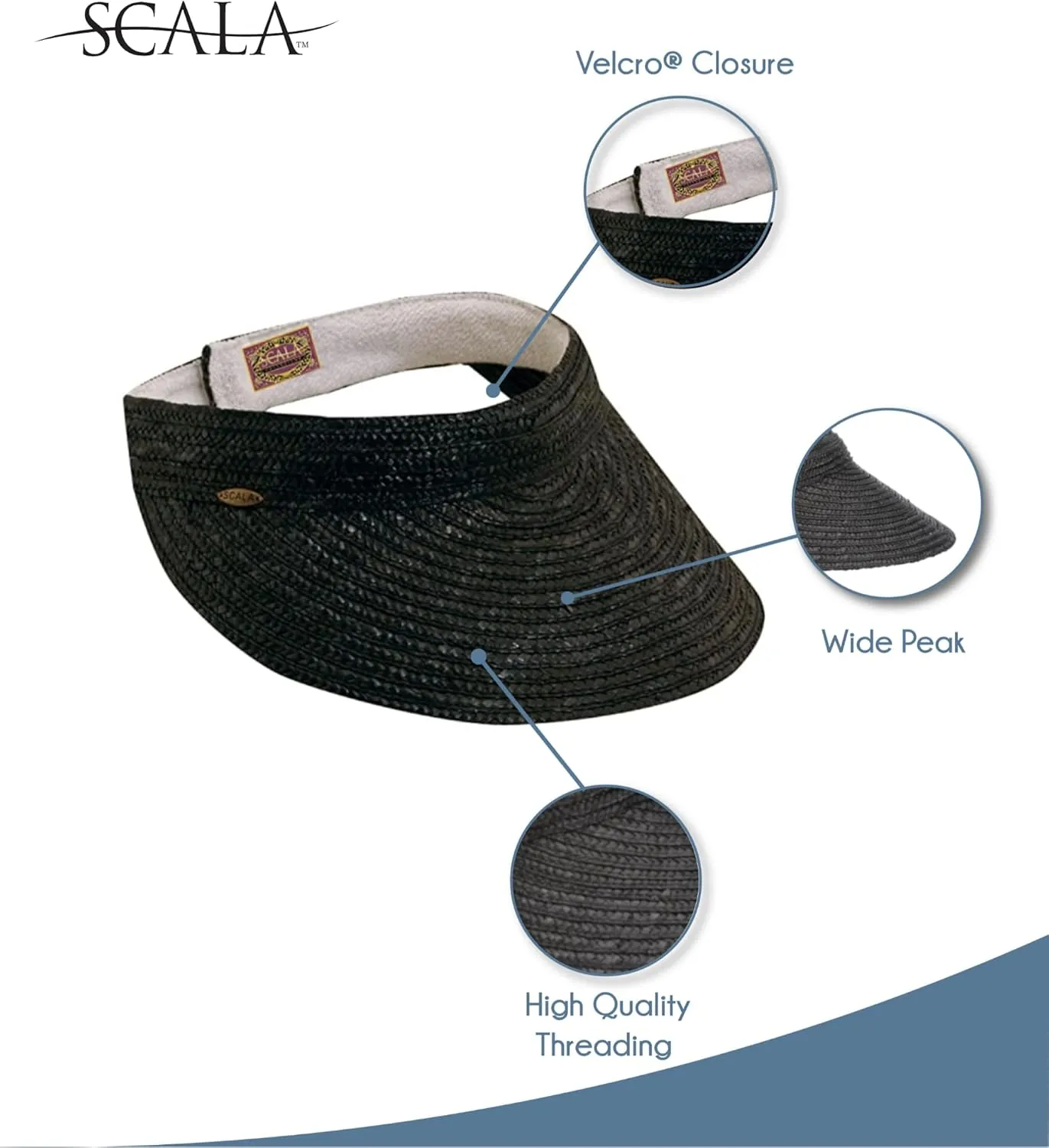 Scala Women's Sewn Braid Visor