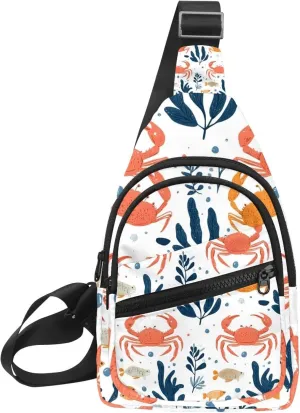 _Sea Food Sling Side, Crossbody Backpack
