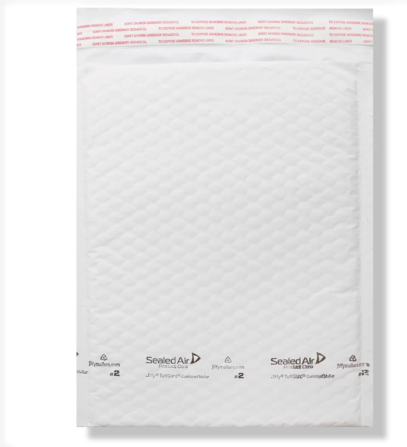 Sealed Air Jiffy TuffGard Cushioned Shipping Mailing Envelope, Case of 100, Bubble Mailer Made with BubbleWrap, #2 - 8.5" x 12", White