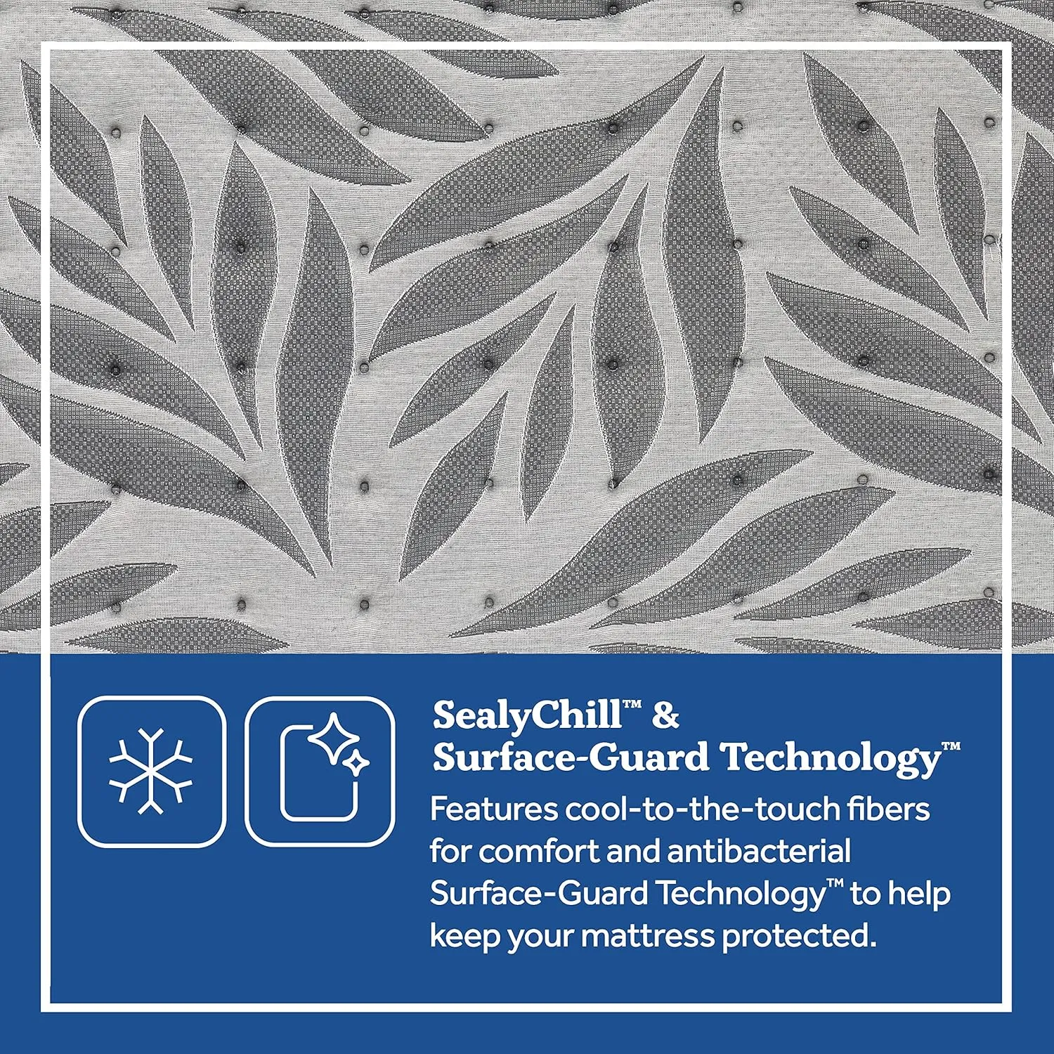 Sealy Posturepedic Plus Mattress with Surface-Guard, Tight Top 13-Inch Plush, Queen, Grey
