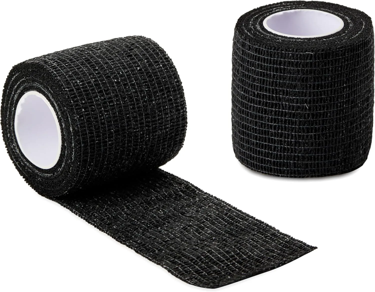 Sensi Wrap Grip Cover Sports Self Bandage Rolls 2-inch x 5-Yards 24pcs (Black)