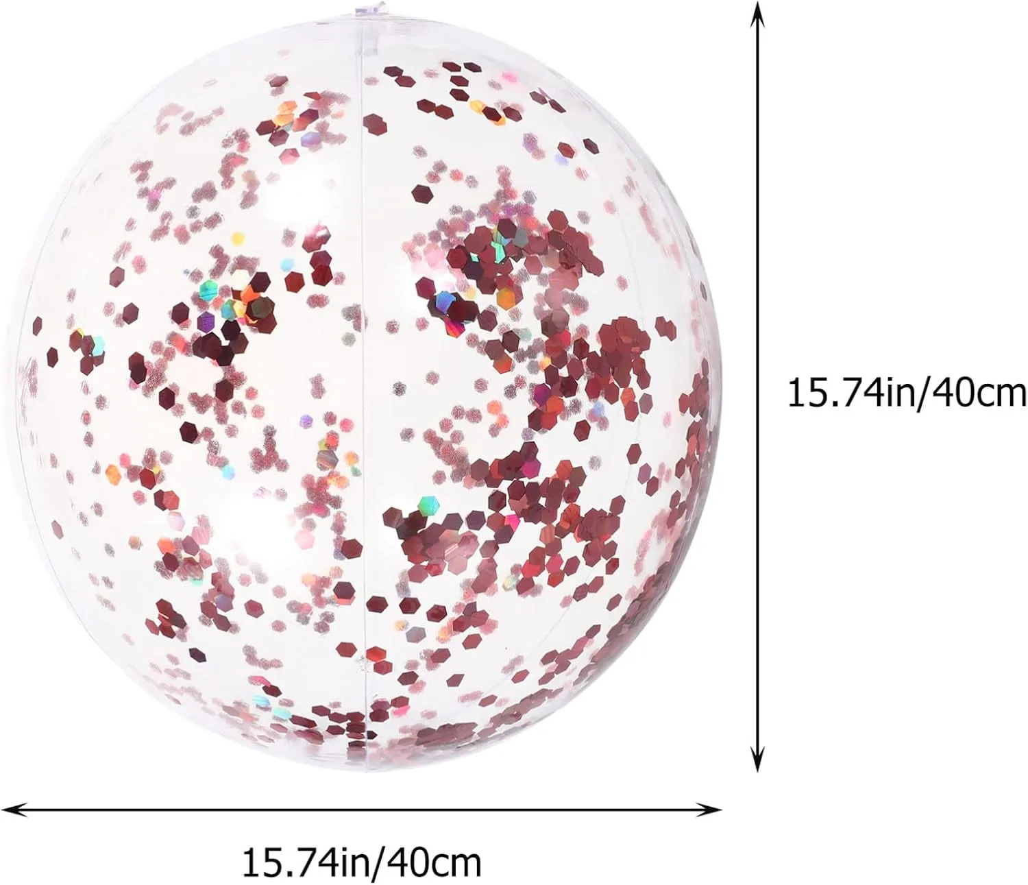 Sequined Beach Ball Bouncy Inflatables Activity Shape Pool Beach Balls Sequins Beach Ball Confetti Beach