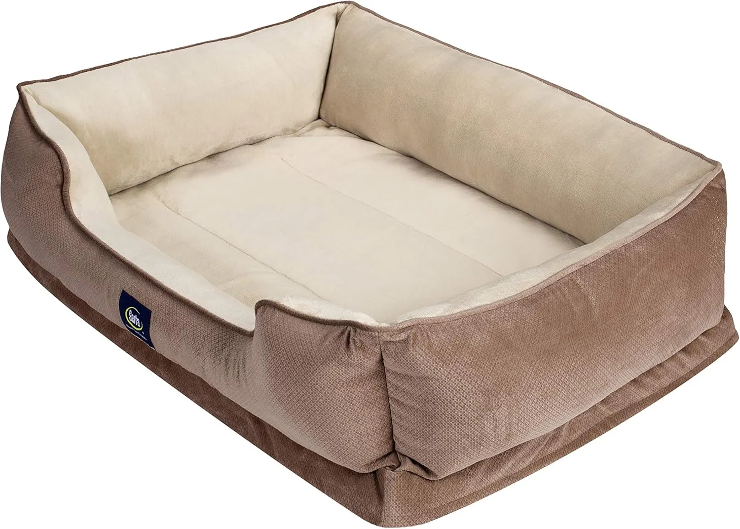 Serta Ortho Cuddler Pet Bed, Extra Large, Mocha