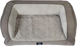 Serta Ortho Quilted Couch Pet Bed, Large, Grey