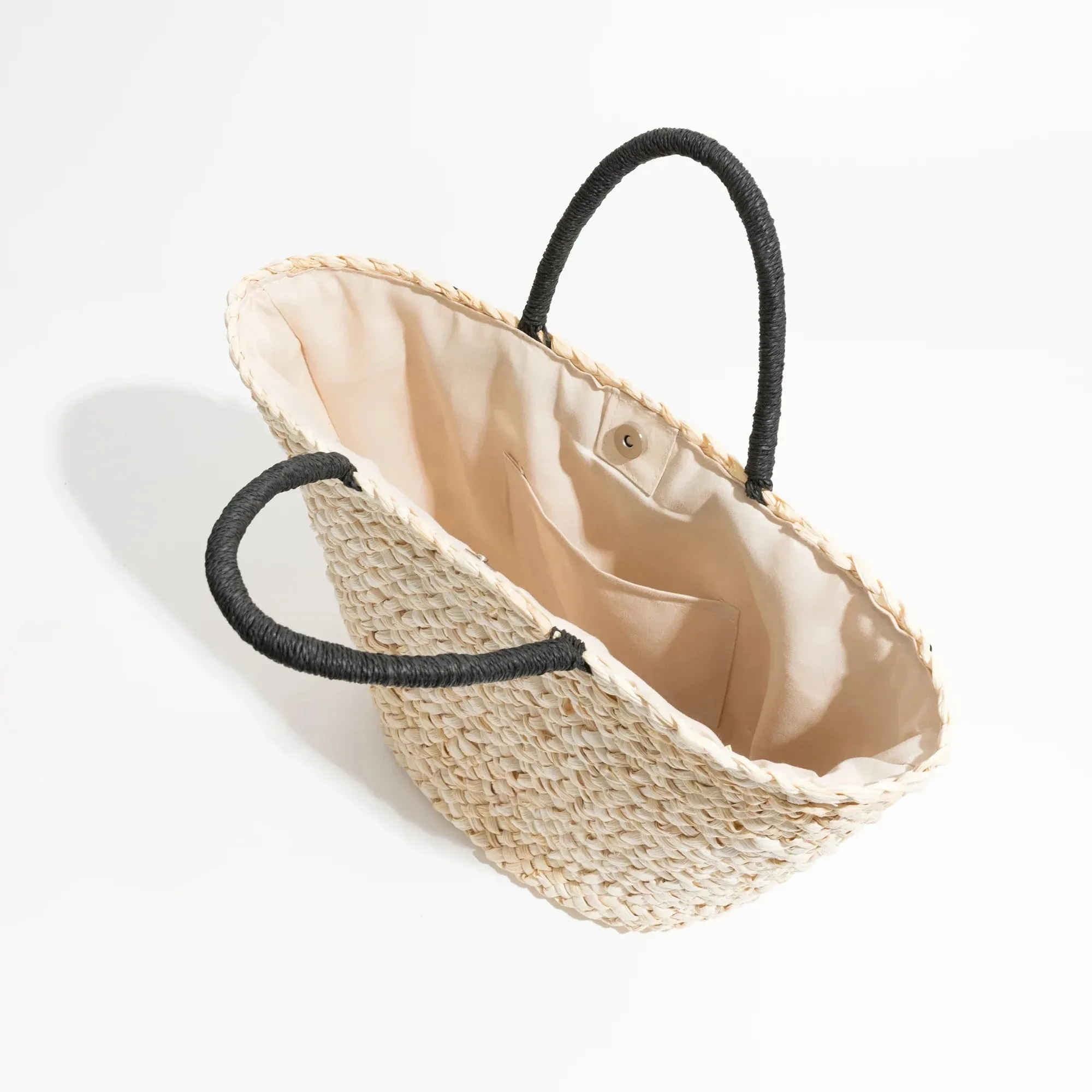 Shelby Bow Knot Applique Straw Totes