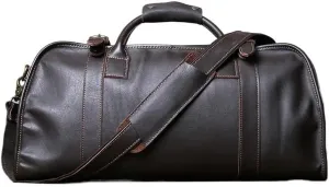 Short Distance Travel Genuine Leather Crossbody Travel Bag For Men's Top Layer Cowhide Large Capacity Casual Hand Luggage Bag